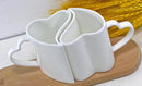 Axyaa Lover Thermal Cup Set, Fine Bone  Espresso Heart Shaped Mug
