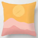 Axyaa Geometric Ginkgo Leaf Print Pillow Cover for Stylish Home & Office Decor