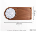 Axyaa Solid Wood Breakfast Tray Walnut Dried Fruit Dim Sum Bread Western Food Tray