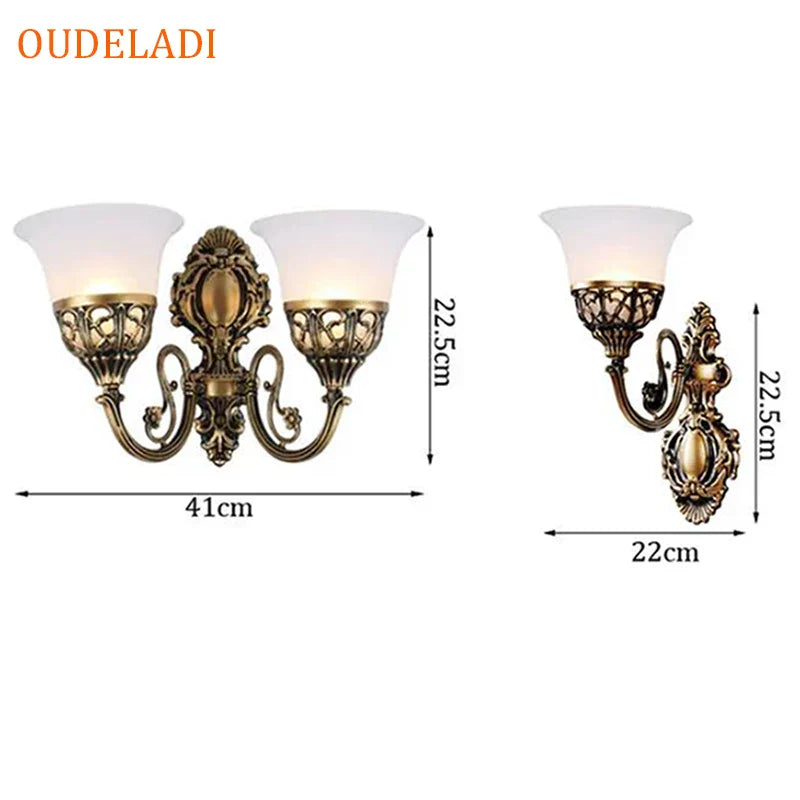 Axya European Glass Wall Sconce for Study, Dining Room, and Foyer