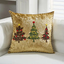 Axyaa Christmas Elk & Snowflake Embroidered Cushion Cover 45x45cm