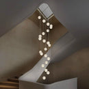 Axyaa Staircase Chandeliers: Modern LED Pendant Light Lamps for Living Room and Indoor Lighting