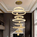 Axyaa Crystal Chandeliers: Modern LED Ceiling Lights for Living Room
