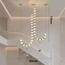 Axyaa Crystal Chandelier, Luxury Living Room Bedroom Ceiling Light