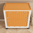 Axyaa Foldable Storage Bin with Wheels - Large Capacity Transparent Organizer for Clothes & Toys