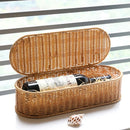 Axyaa Bohemian Rattan Storage Box: Dust-proof Cutlery Frame, Kitchen Organizer & Home Decor