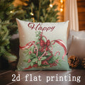 Axyaa Rectangular Pillow Cover for Sofa, Bedroom, Car - Home Decor Happy New Year Merry Christmas
