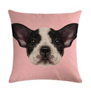 Cartoon Dog Cushion Cover by Axyaa - Linen Pet Pillow for Home Office Sofa Decor