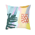 Axyaa Pink Blue Abstract Plants Floral Pillows Case - Modern Art Decor Sofa Couch