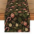 Axyaa Poinsettia Table Runner - Festive Dining Room Decor