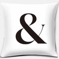 Axyaa Geometric Print Cushion Cover, Black and White, Square Pillowcase