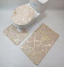Axyaa Geometric Print Gold Rugs Set for Bedroom, Living Room, Bathroom