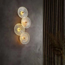 Nordic Round Glass LED Wall Lamp Set by Axyaa for Living Room & Bedroom