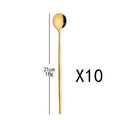 Axyaa Gold Flatware Set - 10Pcs Stainless Steel Dinnerware Cutlery Silverware