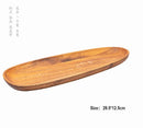 Axyaa Acacia Wood Plate Set for Cake, Dessert, Fruit, Sushi - Premium Special-Shaped Dishes