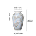 Axyaa Chinese Blue Floral Ceramic Vase for Luxurious Living Room Décor