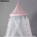 Axyaa Baby Room Mosquito Net: Round Crib Canopy for Girls - Kid Bed Decoration