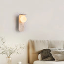 Axyaa White Glass LED Wall Light Sconce Nordic Modern Stair Lamp Stone Fixture