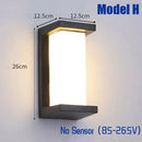 Axyaa Outdoor Motion Sensor Wall Light Waterproof IP65 LED 18W 30W Garden Street Lighting