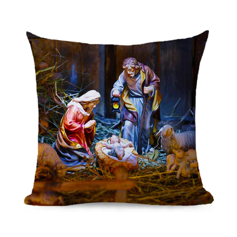 Axyaa Christmas Cushions 45x45 for Living Room Sofa Bed Decor - Modern Home Decoration