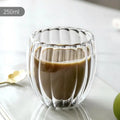 Axyaa Double Wall Glass Cup - High Borosilicate Heat Resistant Drinkware,  Transparent