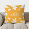 Autumn Leaves Patterned Throw Pillow Cover by Axyaa
