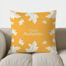 Autumn Leaves Patterned Throw Pillow Cover by Axyaa