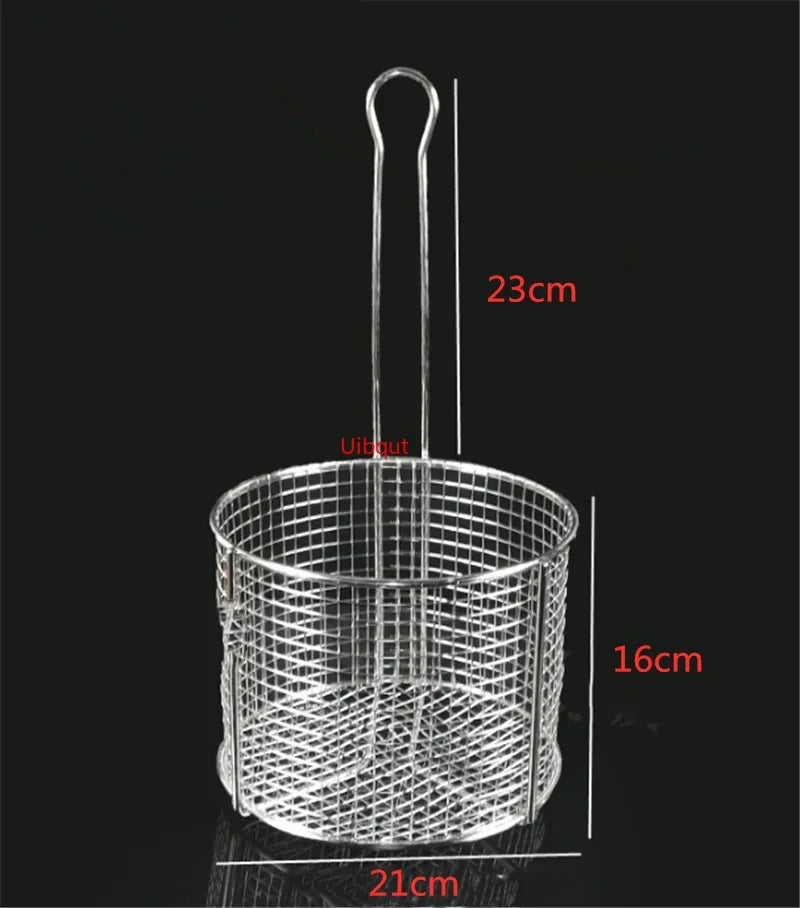 Axya Stainless Steel Fryer Basket French Fries Strainer Colander Mesh Square
