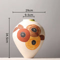 Axyaa Ceramic Vase with Artificial Fruits for Aesthetic Room Decor