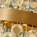 Axyaa Crystal Chandelier: Luxury Stainless Steel Pendant Lamp for Home, Restaurant, Hotel