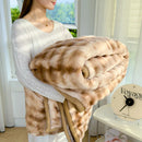 Axyaa Super Soft Rabbit Fur Sofa Throw Blanket for Luxury Multifunctional Bedspread