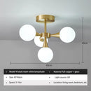 Axyaa Nordic Glass LED Ceiling Chandelier Minimalism for Home Decor