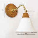 Axyaa Vintage Glass LED Wall Lamps, Japanese Style Pull Chain Copper Sconce
