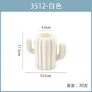 Axyaa White Ceramic-Style Plastic Flower Vase Pot for Home Decoration