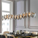 Axyaa Crystal Chandelier, Pendant Lamp for Living Room and Dining Room