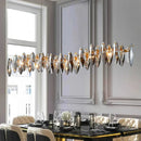 Axyaa Crystal Chandelier Pendant Light for Living Room Dining Room Ceiling