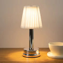 Axyaa Metal Table Lamp with USB Charging Port, Touch Control LED Night Light
