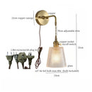 Axyaa Brass Glass Sconce Lamp for Nordic Minimalism LED Wall Lights
