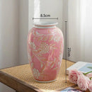 Axyaa Chinese Style Blue & White Porcelain Vase Pink Pot Retro Jars Flower Vase