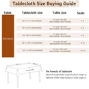 Axyaa Linen Cotton Waterproof Tablecloth for Dining Coffee Table Kitchen Room Decor