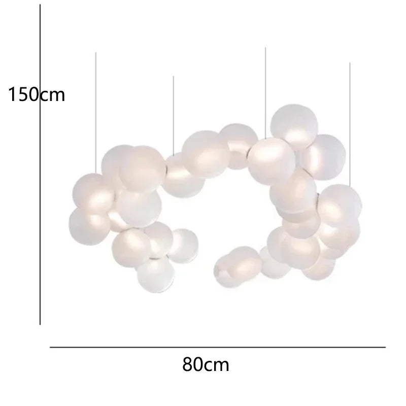 Nordic Acrylic Ball Pendant Lamps for Living Room by Axyaa