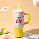 Axyaa 710ML Stainless Steel Insulated Thermos Bottle Straw Tumbler