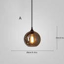 Axyaa Grey Glass Pendant Light for Dining and Bar, Industrial Chandelier