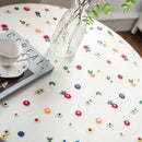 Axya Embroidered Flowers Tablecloth - Multicolour Cake Photography Background