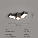 Axyaa Square LED Ceiling Light Modern Minimalist Geometry Creative Home Decor Lighting