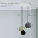 Axyaa Moon Crescent LED Chandelier for Dining Room and Kitchen Island