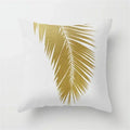 Axyaa Rose Gold Pink Palm Pillowcase 45x45cm Tropical Plants Cushion Cover
