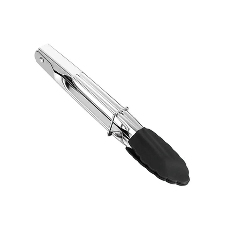 Axyaa Silicone Head Food Tongs with Stainless Steel Handle