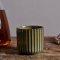 Axyaa Ceramic Tea Cup - Japanese Style Striped Coffee Mug 180ml Mug Drinkware