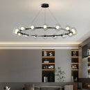 Axyaa Modern LED Circular Pendant Light for Livingroom, Dining Room Chandeliers